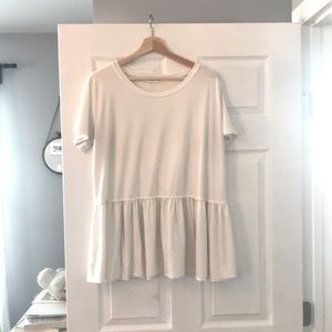 White peplum top...buttery soft!